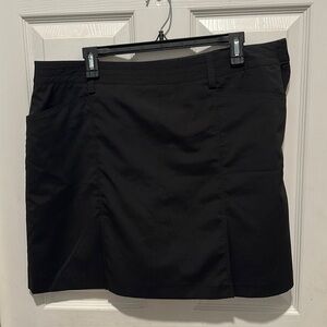 N'VO by Lanctot 12 Black Pleated Golf Skort Buttons Zip pockets